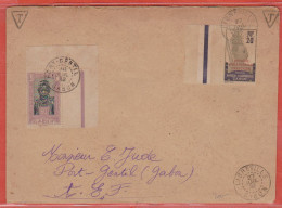 GABON LETTRE TAXEE DE 1932 DE LIBREVILLE POUR PORT-GENTIL - Storia Postale