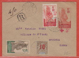 GABON ENTIER POSTAL RECOMMANDE DE 1916 DE MAYUMBA - Lettres & Documents