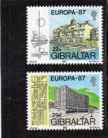 :1987 GIBRALTAR Mi N° 519/520 ** - MNH - NEUF - POSTFRISCH - POSTFRIS - 1987