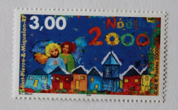 SPM 2000  Noel 2000 Anges Village éclairé   YT726    Neuf - Unused Stamps