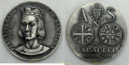 MEDALLA COMTE DE BARCELONA. PERE I "EL CATOLIC" 1136-1213. ASOCIACION NUMISMATICA SABADELL. Diner 1978 - Non Classés