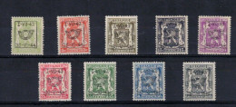 BELGIQUE        PREOS     1943   N° 502/510 ** Sans Charnière - Sobreimpresos 1936-51 (Sello Pequeno)