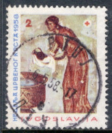 Yugoslavia 1958 Single Stamp For Red Cross In Fine Used - Usati