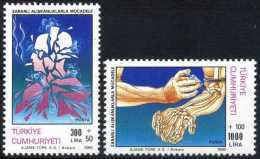 Türkiye 1990 Mi 2898-2899 MNH Strugle With Bad Habbits (anti-smoking & Anti-drug) - Unused Stamps