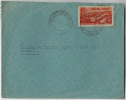 Brazil 1955 Cover Sent From Blumenau To Brusque Stamp Inauguration Of The Paulo Afonso Hydroelectric Power Plant - Brieven En Documenten
