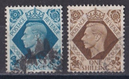 Grande Bretagne - 1936 - 1954 -  George  VI  -  Y&T N °  221   222   Oblitérés - Oblitérés