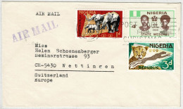 Nigeria 1969, Luftpostbrief Air Mail Lagos - Wettingen (Schweiz) - Nigeria (1961-...)