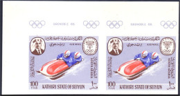 Aden Grenoble 68 Bobsleigh Paire Non Dentelée Imperforate Pair MNH ** Neuf SC ( A53 381) - Hiver 1968: Grenoble