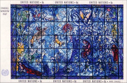 Nations Unies Vitrail Chagall Glass Window MNH ** Neuf SC ( A53 321b) - Vidrios Y Vitrales