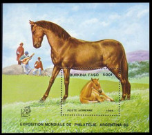 Burkina Faso Cheval Horse Polo Rodeo Argentina 86 MNH Neuf ** SC ( A53 426a) - Burkina Faso (1984-...)