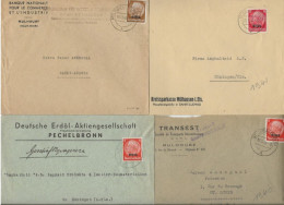 LOT  DE 4  LETTRES AFFRANCHIES TIMBRES ALSACE-LORRAINE  SURCHARGEES "ELSAS" N° 3-N°12- N°14 -OBLITERATIONS DIVERSES 1941 - Briefe U. Dokumente