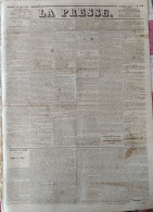 Journal LA PRESSE Du 26 Mars 1848 - LA FAIBLESSE DU POUVOIR - APRES LA REVOLUTION - GOUVERNEMENT PROVISOIRE - 1800 - 1849