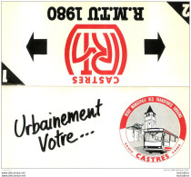 CALENDRIER PETIT FORMAT 1980 REGIE  MUNICIPALE DES TRANSPORTS URBAINS A CASTRES - Small : 1971-80