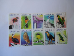 ARUBA MΝΗ  STAMPS SHEET OF 10 BIRDS BIRD   2010 - Altri & Non Classificati