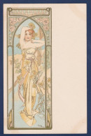 CPA Mucha Art Nouveau Illustrateur Femme Woman Voir Dos - Mucha, Alphonse