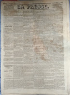 Journal LA PRESSE Du 16 AVRIL 1848 - GOUVERNEMENT PROVISOIRE - PRISE DES TUILERIES - 1800 - 1849