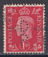 Grande Bretagne - 1936 - 1954 -  George  VI  -  Y&T N °  210  Perforé  D / P - Perforés