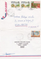 CONGO -- Lot De 4  Devants D'enveloppes Avec Timbres Et Cachets....destinées à CHATOU-78 (France) - Autres & Non Classés