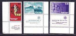 ISRAEL N°  338 à 340 ** MNH Neufs Sans Charnière, TB (D6746) Campagne De Juin - 1967 - Nuevos (con Tab)