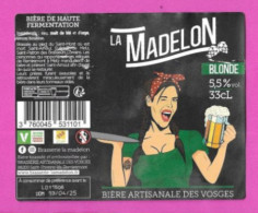 Etiquette De Bière La Madelon.   Brasserie Artisanale Des Vosges à St Etienne Les Remiremont (88). - Beer