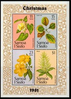 SAMOA - BLOC N°26 **  (1981) Noël : Fleurs - Samoa