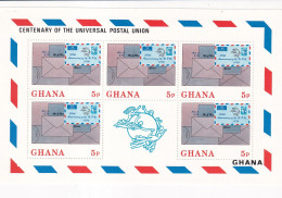 Ghana Nº 494 Al 498 En Hojas De 5 Series - Ghana (1957-...)