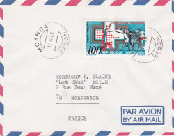 GABON --1968--Lettre De  MOANDA  Pour MONTESSON -78 (France)--timbre ( Croix Rouge )  Seul Sur Lettre - Gabun (1960-...)