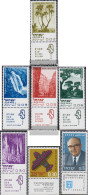 Israel 456-460,461,463 With Tab (complete Issue) Unmounted Mint / Never Hinged 1970 Conservation, Jews, Eshkol - Nuevos (con Tab)