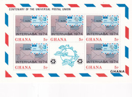 Ghana Nº 499 Al 502 En Hojas De 5 Series - Ghana (1957-...)
