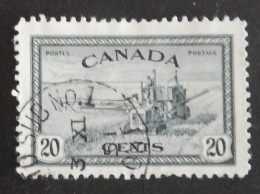 CANADA YT 222 OBLITÉRÉ "FAUCHEUSE-LIEUSE" ANNÉE 1946 - Gebruikt