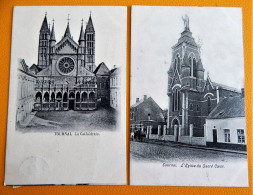 TOURNAI   -  Lot De 3 Cartes : Cathédrale , Intérieur De La Cathédrale, L'Eglise Du Sacré Coeur - Tournai