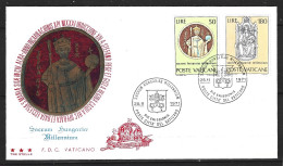 VATICAN. N°531-2 Sur Enveloppe 1er Jour De 1971. Saint Etienne. - Cristianismo