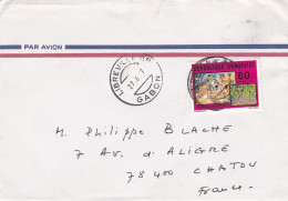 GABON --1977 --Lettre De  LIBREVILLE  Pour CHATOU -78 (France)--timbre   Seul Sur Lettre - Gabon