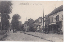 SAINT-GRATIEN (95) Café Restaurant Tabac La Vache Noire . Garage. Publicité Byrrh - Saint Gratien