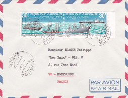 GABON --1968 --Lettre De  MOANDA  Pour MONTESSON -78 (France)--timbre ( Courriers Maritimes--bateaux )   Sur Lettre - Gabon (1960-...)