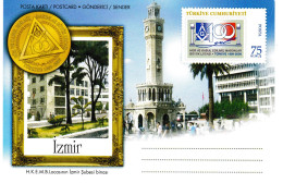 131a - FRANC-MAÇONNERIE (MASONIC) : TURQUIE Izmir : Carte Entier Postal Rare Pour Ce Pays; - Franc-Maçonnerie