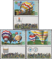 Israel 1304-1306 With Tab (complete Issue) Unmounted Mint / Never Hinged 1994 Heißluftballonfahren - Ungebraucht (mit Tabs)