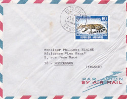 GABON --1972 --Lettre De BOOUE Pour MONTESSON -78 (France)--timbre (animal , Genette ) Seul  Sur Lettre - Gabon