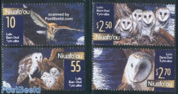 Niuafo'ou 2001 Owls 4v, Mint NH, Nature - Birds - Birds Of Prey - Owls - Other & Unclassified