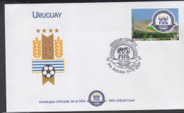SOCCER - URUGUAY- 2004 - FIFA CENTENARY  ON  ILLUSTRATED FDC  - Cartas & Documentos