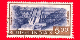 INDIA - Usato - 1976 - Diga Di Bhakar, Punjab - 5.00 - Usati