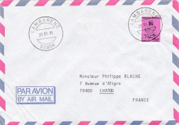 GABON --1986 --Lettre De LAMBARENE  Pour CHATOU -78 (France)--timbre   Seul Sur Lettre - Gabon (1960-...)