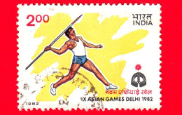 INDIA - Usato - 1982 - Sport - 9° Giochi Asiatici 1982, Nuova Delhi - Lancio Del Giavellotto - 2 - Usados