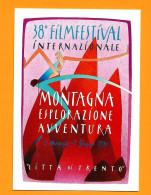 Cartolina Ufficiale TRENTO 38°FILM FESTIVAL MONTAGNA Con Annullo Speciale Trento 27/5/1990 - Climbing