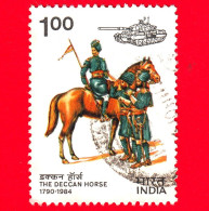 INDIA - Usato - 1984 - Presentazione Del Regimental Guidon Al Cavallo Del Deccan - Soldati In Uniforme - 1.00 - Used Stamps