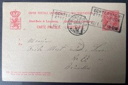 Luxembourg 1897 Entier Postal Oblitération Ambulant Convoyeur Echternach  Ettelbruck F.C - Enteros Postales