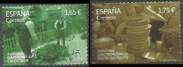 ESPAGNE SPANIEN SPAIN ESPAÑA 2022 GASTRONOMIC TOURISM TURISMO SET 2V ED 5539-40 MI 5589-90 YT 5294-5 SC 4577-8 SG 5539-4 - Used Stamps
