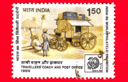 INDIA - Usato - 1989 - Mostra Filatelica Internazionale INDIA '89, Nuova Delhi - Dawk Gharry, 1842 - 1.50 - Used Stamps