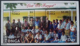 Tonga 2012, Anzac Day, MNH S/S - Tonga (1970-...)
