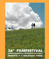 Cartolina Ufficiale TRENTO 36°FILM FESTIVAL MONTAGNA Con Annullo Speciale Trento 01/5/1988 - Climbing